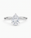 3 ct Pear Diamond Engagement Ring 14kt White Gold