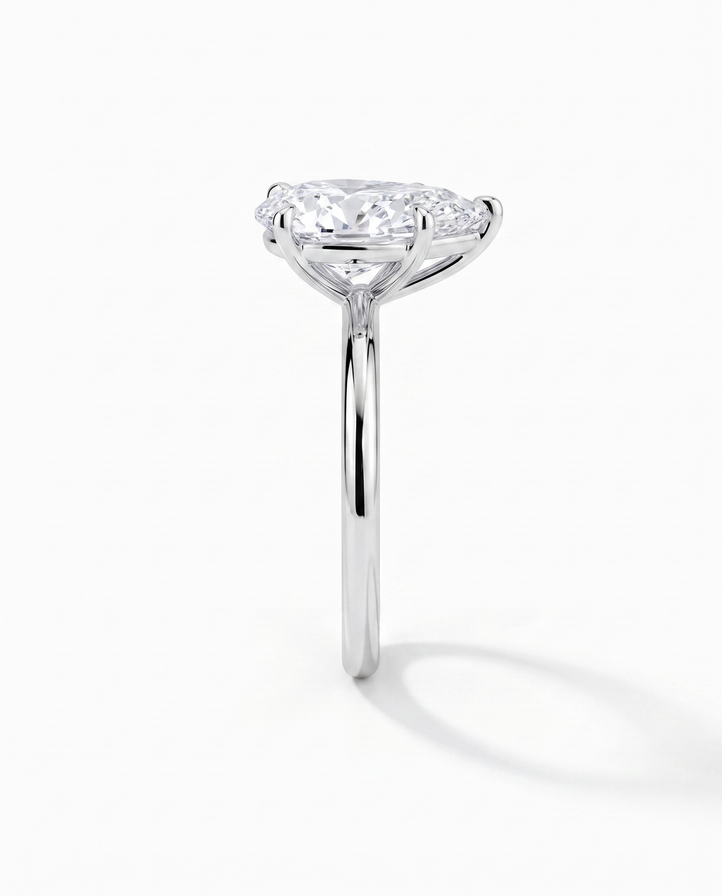 3 ct Pear Diamond Engagement Ring 14kt White Gold