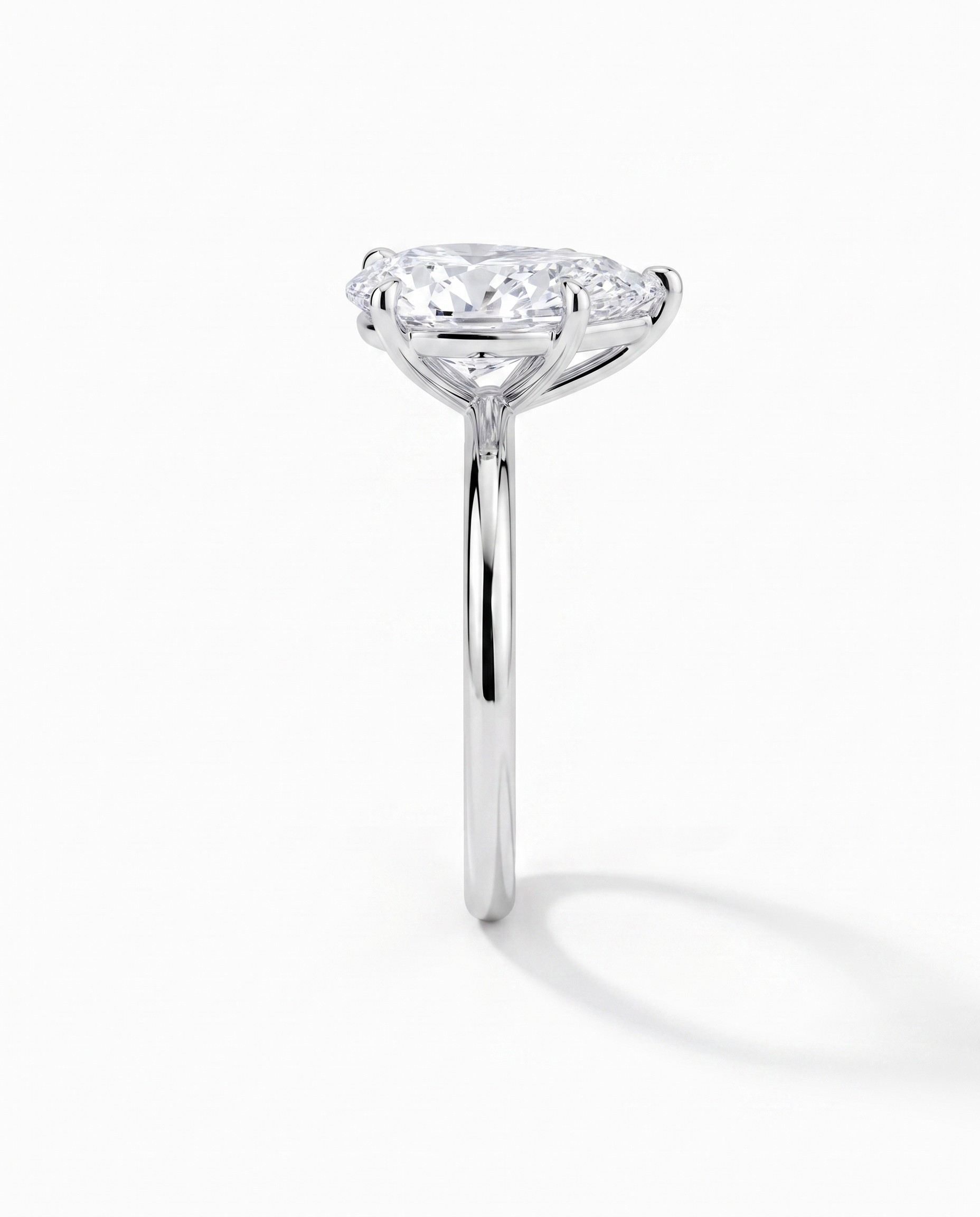 3 ct Pear Diamond Engagement Ring 14kt White Gold
