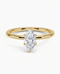Marquise Cut Laboratory-Grown Diamond Engagement Ring in 14kt yellow gold