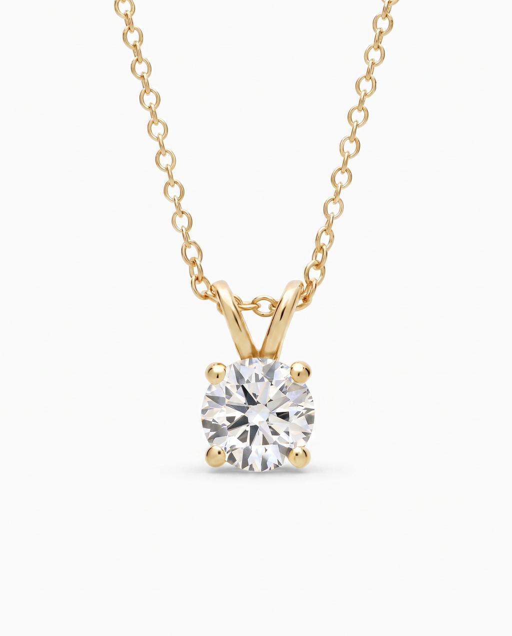 Round Diamond Solitaire Pendant
