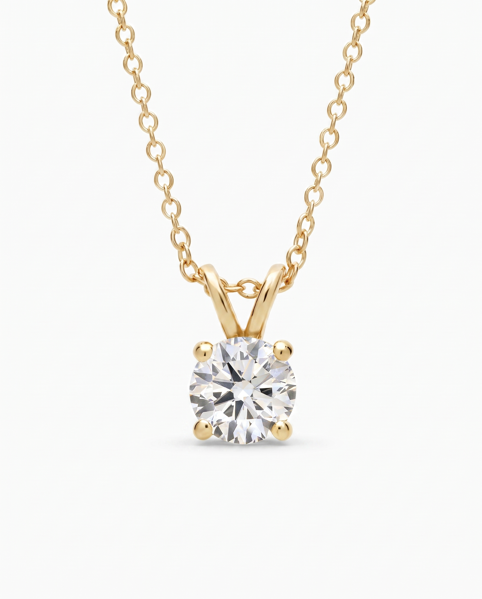 Round Diamond Solitaire Pendant