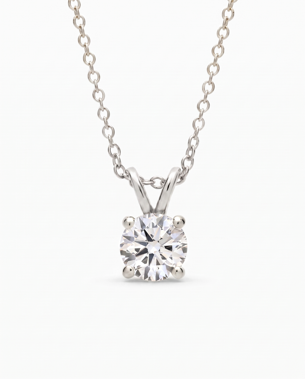 Round Diamond Solitaire Pendant
