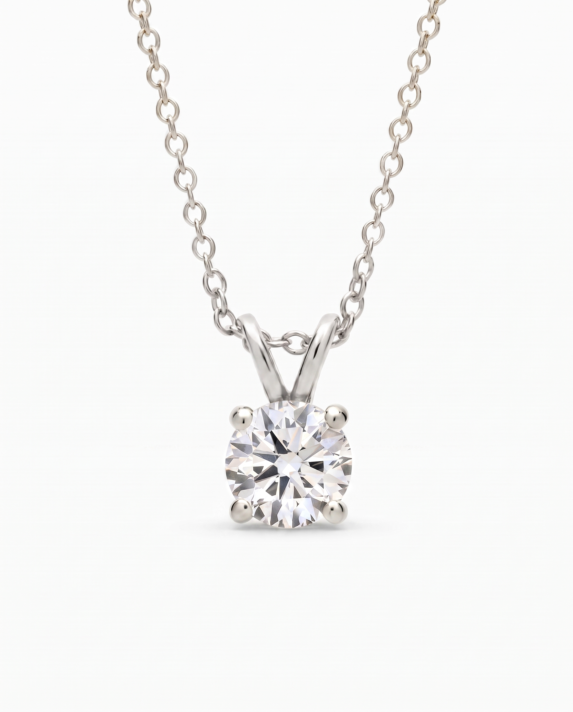 Round Diamond Solitaire Pendant