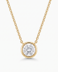 Round Bezel Diamond Pendant