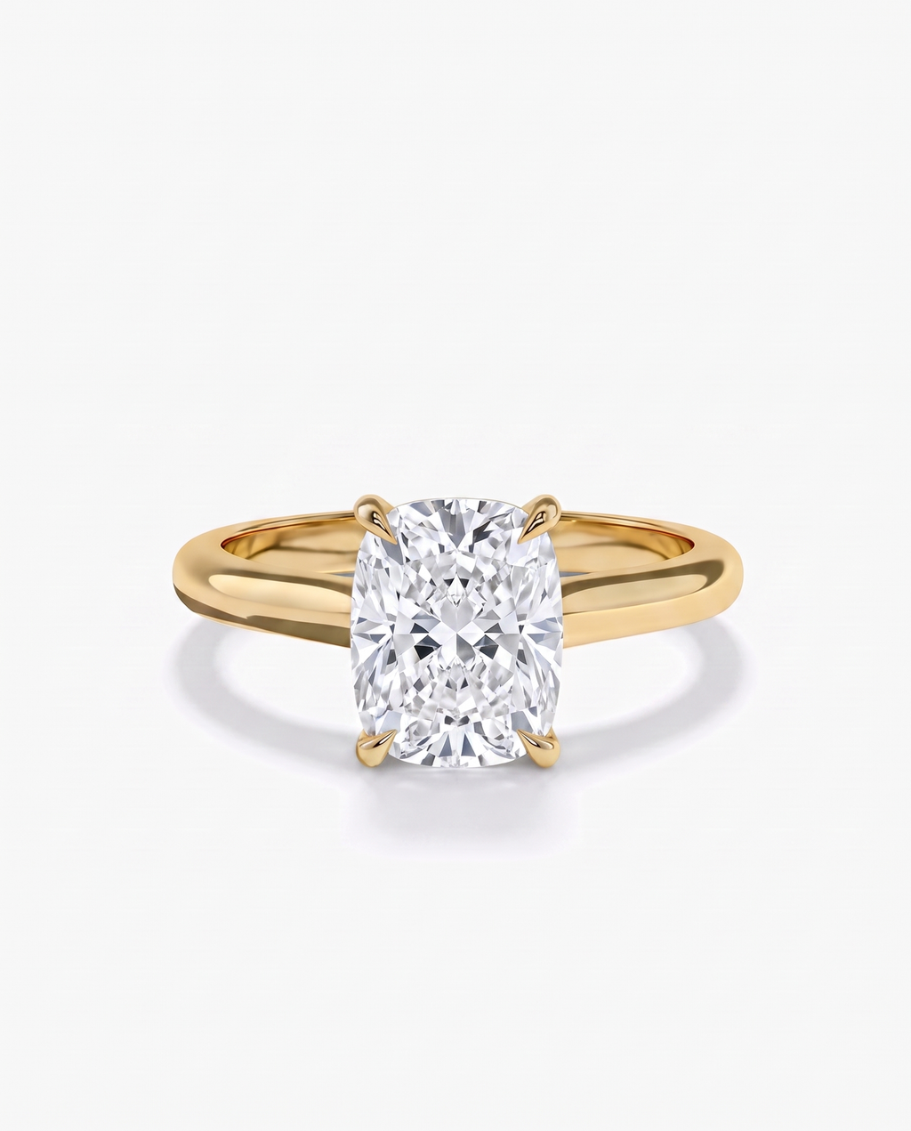 elongated cushion lab engagement ring