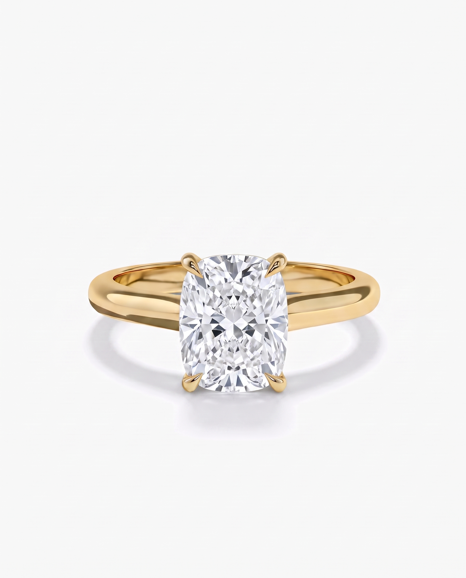 elongated cushion lab engagement ring