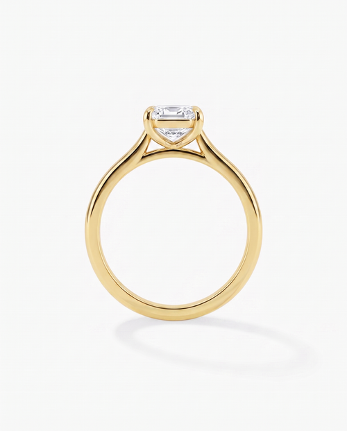 Emerald Diamond Engagement Ring