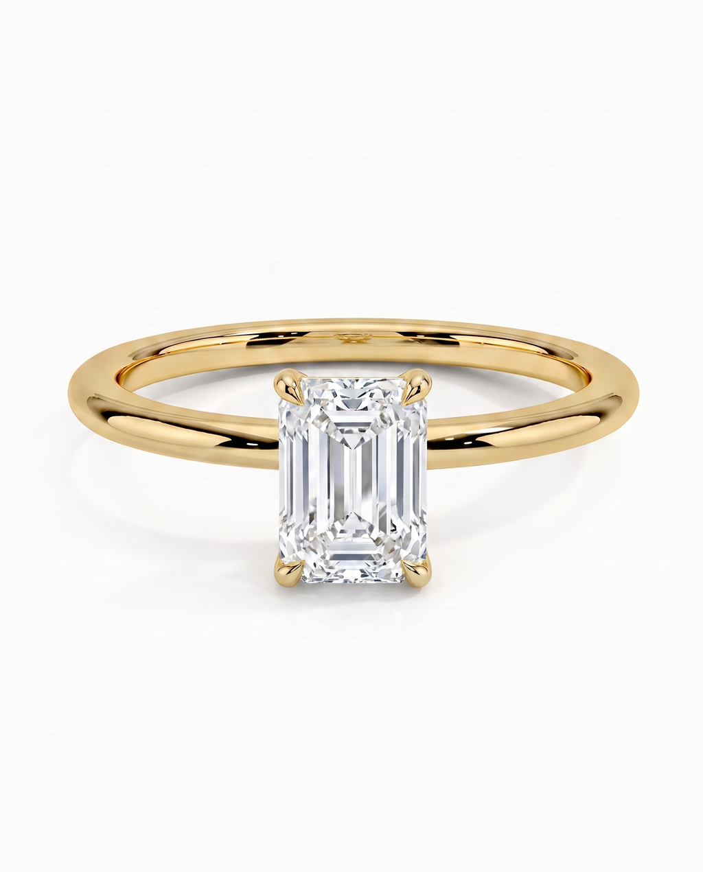 Emerald Diamond Engagement Ring