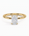 Emerald Diamond Engagement Ring