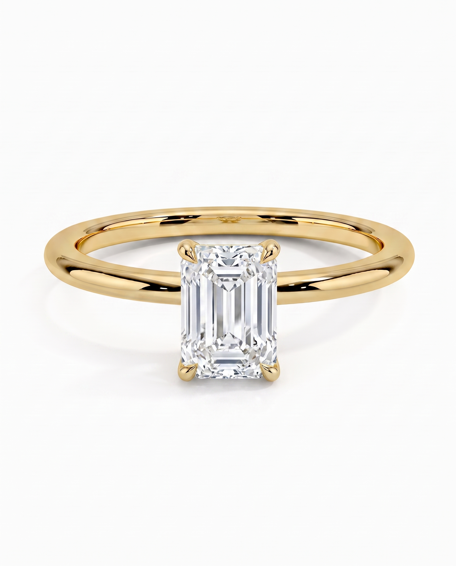 Emerald Diamond Engagement Ring