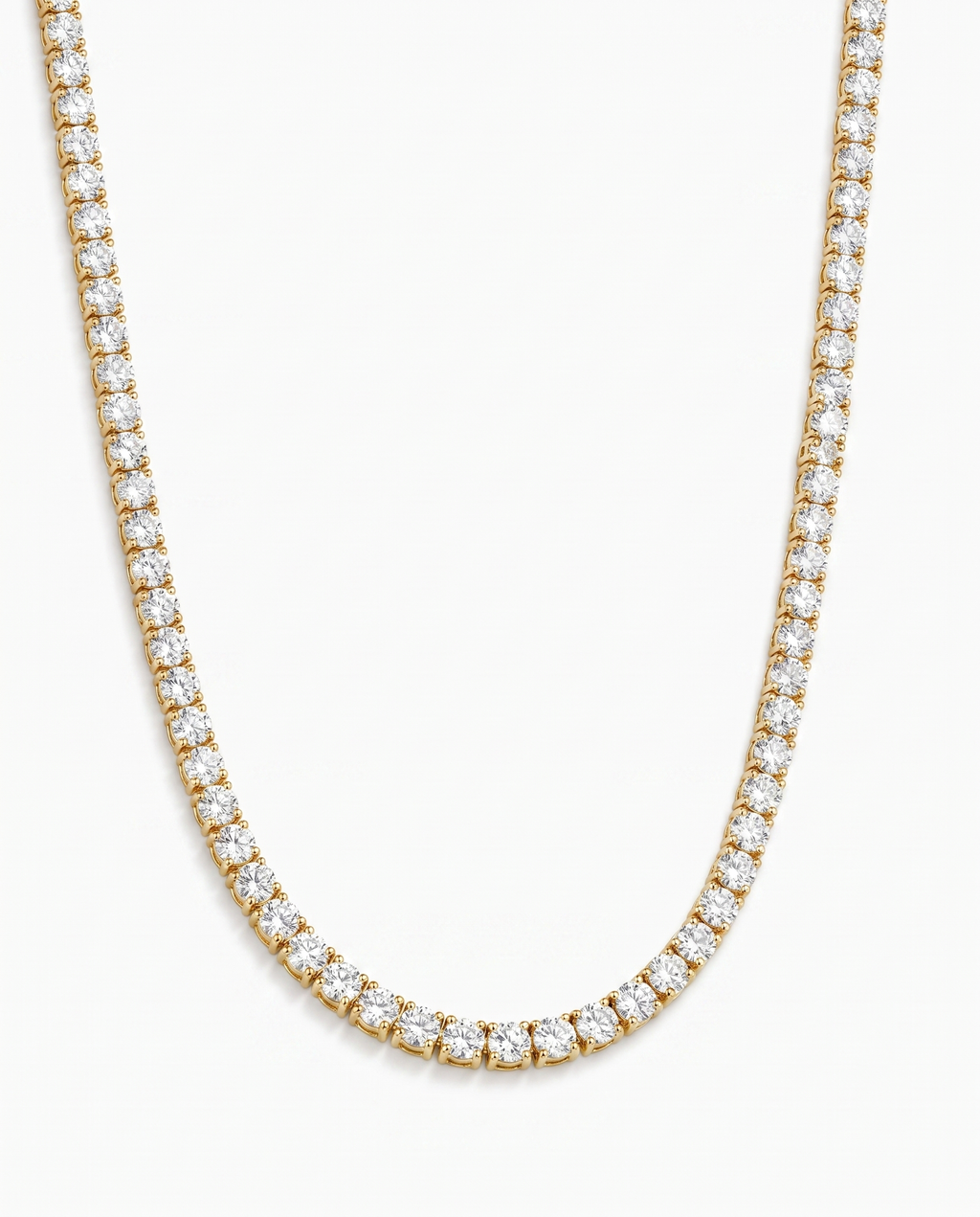 Classic Round Diamond Tennis Necklace