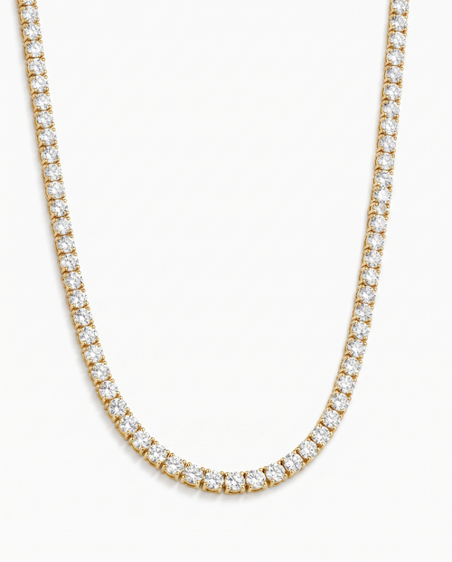 Classic Round Diamond Tennis Necklace